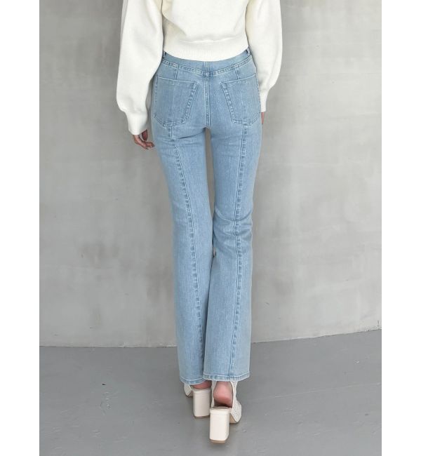 MERCURYDUO「ストレッチブーツカットデニムパンツ」|デニム|