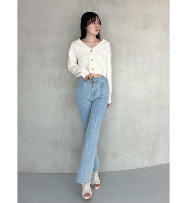 MERCURYDUO「ストレッチブーツカットデニムパンツ」|デニム|