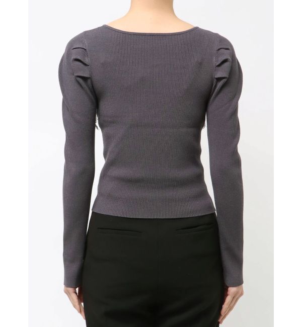 MERCURYDUO「異素材レースフリルニット」|ニット・セーター|