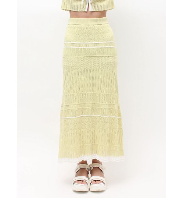 MERCURYDUO「クロシェ風ニットセットアップ」|ワンピース|