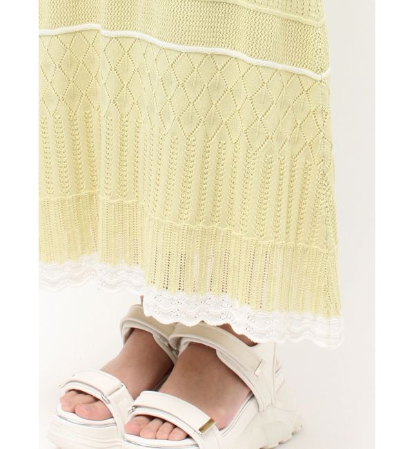 MERCURYDUO「クロシェ風ニットセットアップ」|ワンピース|