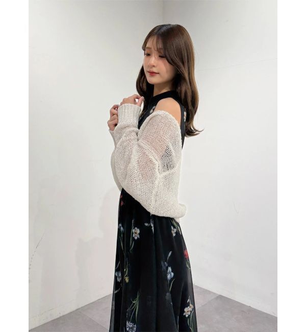 MERCURYDUO「スカシ編ミラメコンボレロカーディガン」|カーディガン|