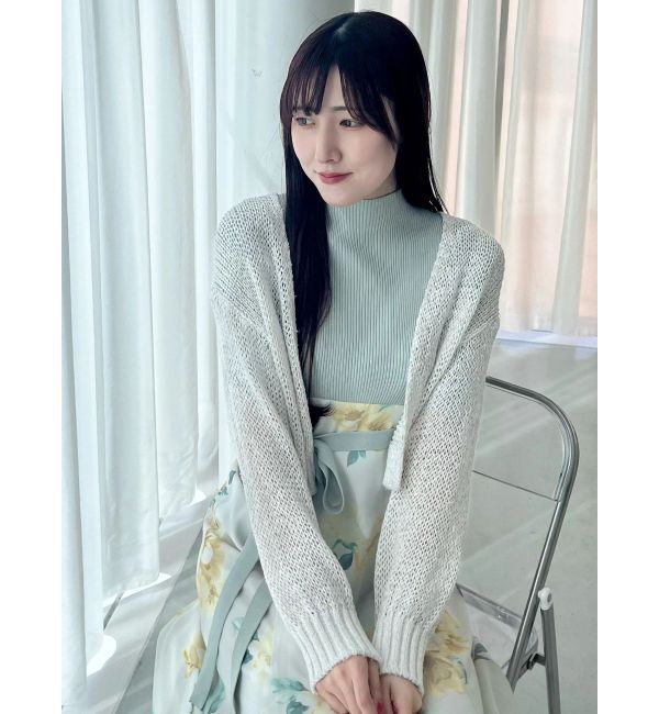 MERCURYDUO「スカシ編ミラメコンボレロカーディガン」|カーディガン|