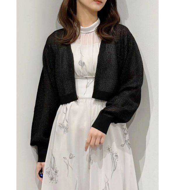 MERCURYDUO「スカシ編ミラメコンボレロカーディガン」|カーディガン|