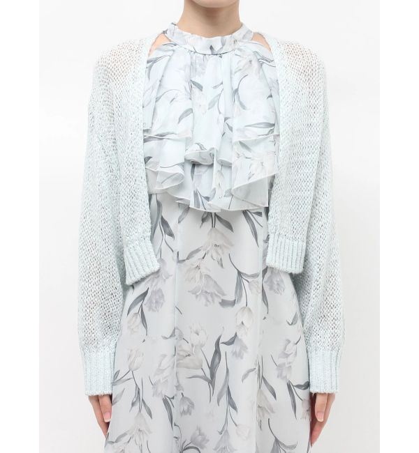 MERCURYDUO「スカシ編ミラメコンボレロカーディガン」|カーディガン|