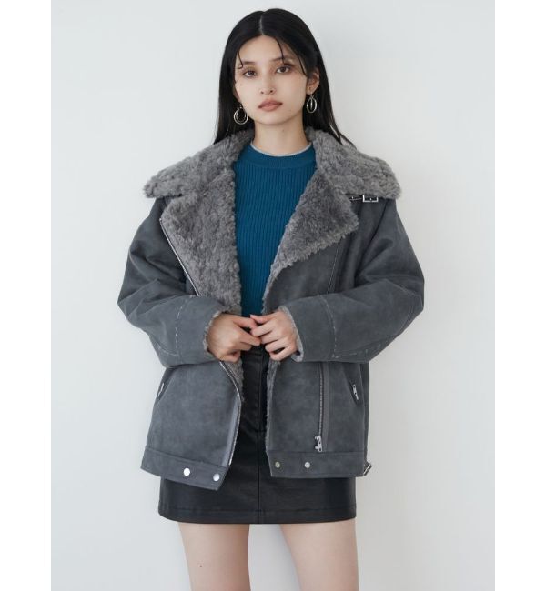 MURUA「ヴィンテージライクフェイクレザーミニスカート」|スカート|