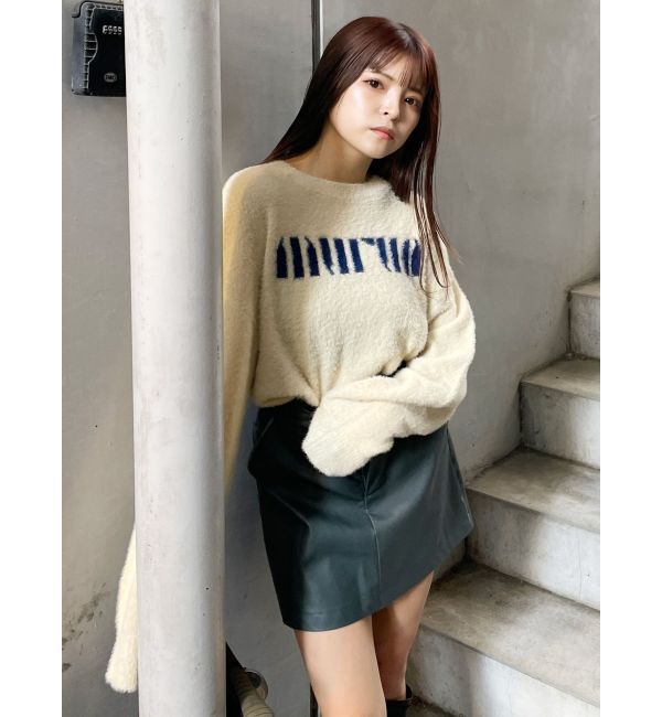 MURUA「ヴィンテージライクフェイクレザーミニスカート」|スカート|