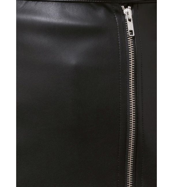 MURUA「ZIPスリットフェイクレザーナロースカート」|スカート|