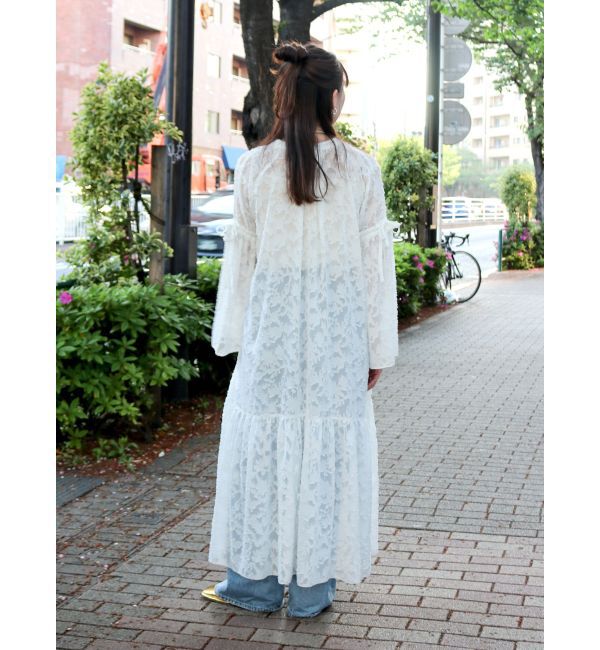 Ungrid「スリーブデザインジャカードワンピース」|ワンピース|