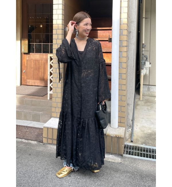 Ungrid「スリーブデザインジャカードワンピース」|ワンピース|