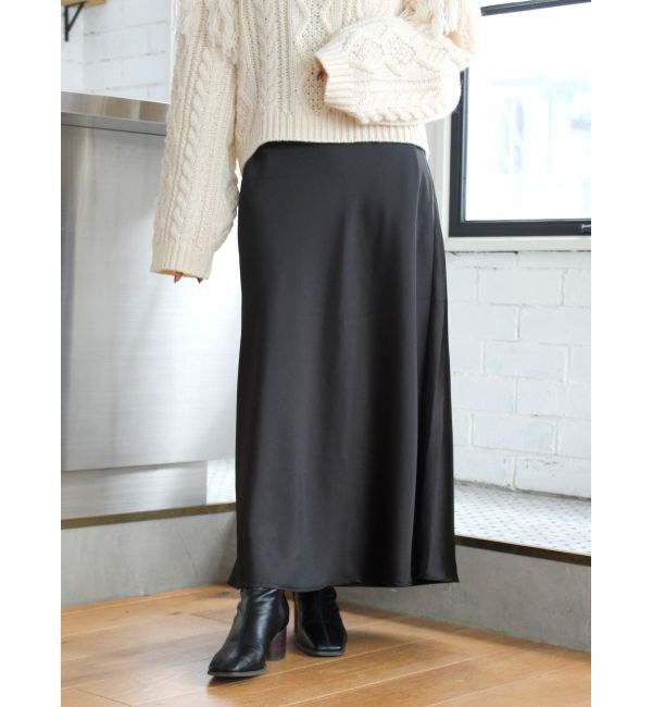 Ungrid「サテンフレアスカート」|スカート|