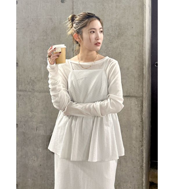 Ungrid「【WEB限定】ビスチェデザインキャミワンピース」|ワンピース|オフホワイト