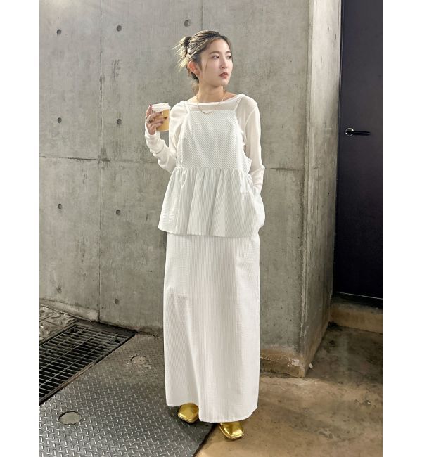 Ungrid「【WEB限定】ビスチェデザインキャミワンピース」|ワンピース|