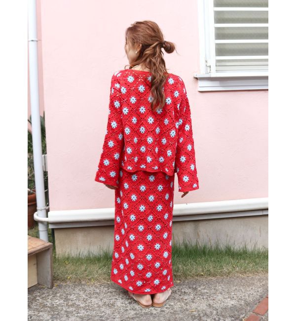 Ungrid「ビーズコンビニットアイラインスカート」|スカート|