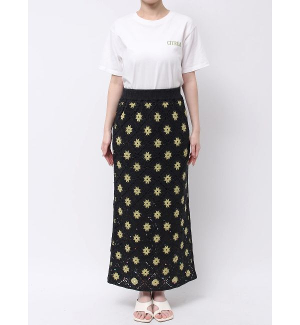 Ungrid「ビーズコンビニットアイラインスカート」|スカート|