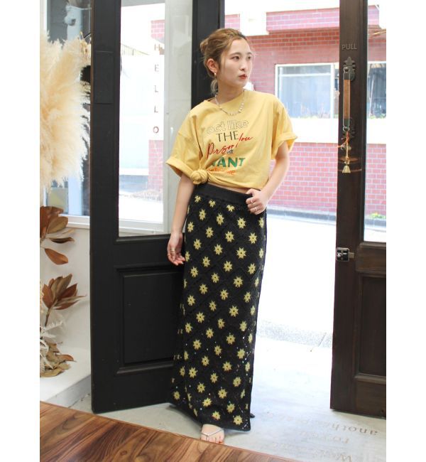 Ungrid「ビーズコンビニットアイラインスカート」|スカート|