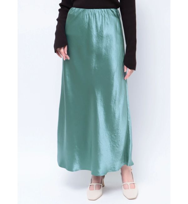 LAGUNAMOON「サテンナロースカート」|スカート|