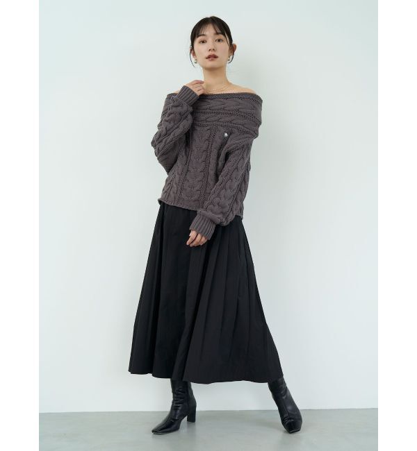 LAGUNAMOON「フロントZIPコルセットデザインフレアスカート」|スカート|