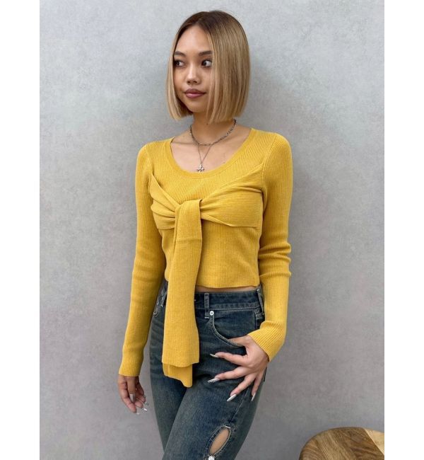 EVRIS「リボンデザインニットトップス」|ニット・セーター|