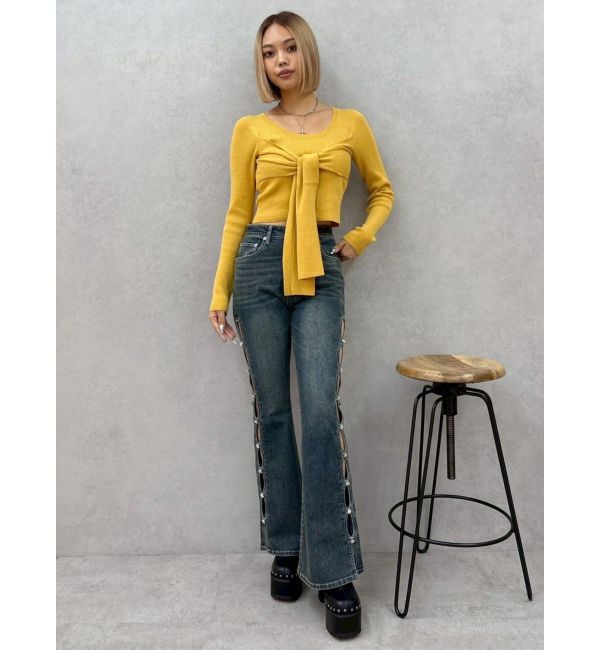 EVRIS「リボンデザインニットトップス」|ニット・セーター|