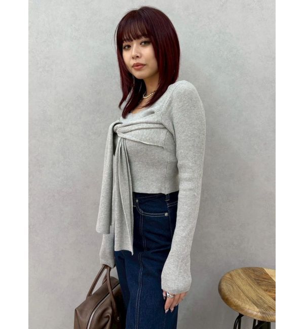 EVRIS「リボンデザインニットトップス」|ニット・セーター|