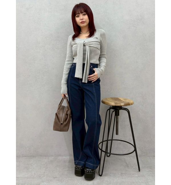 EVRIS「リボンデザインニットトップス」|ニット・セーター|