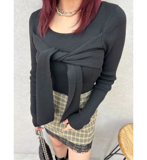 EVRIS「リボンデザインニットトップス」|ニット・セーター|