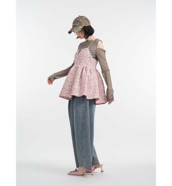 jouetie「カットアウトグラフィックシアートップス」|Tシャツ・カットソー|