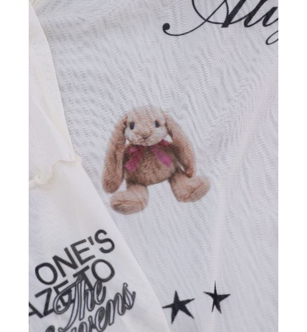 jouetie「カットアウトグラフィックシアートップス」|Tシャツ・カットソー|