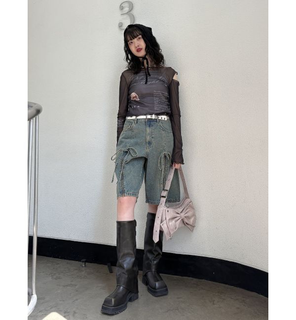 jouetie「カットアウトグラフィックシアートップス」|Tシャツ・カットソー|