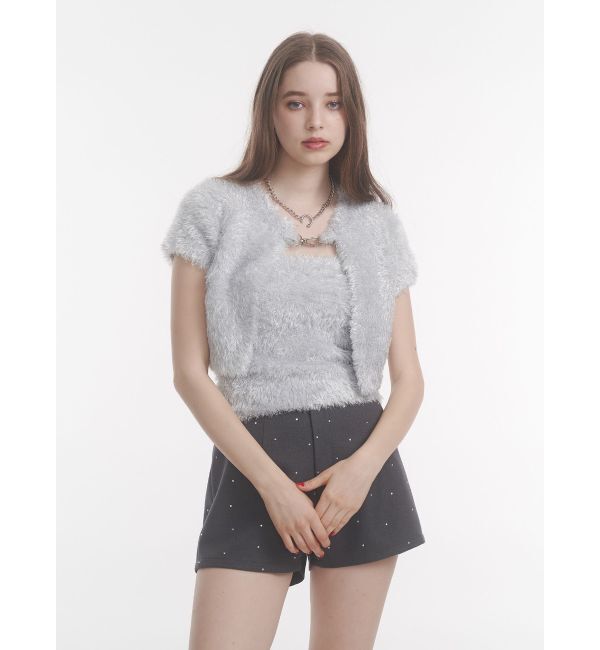 jouetie「ハーフスリーブラメニットアンサンブル」|ニット・セーター|