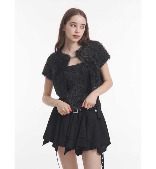 jouetie「ハーフスリーブラメニットアンサンブル」|ニット・セーター|