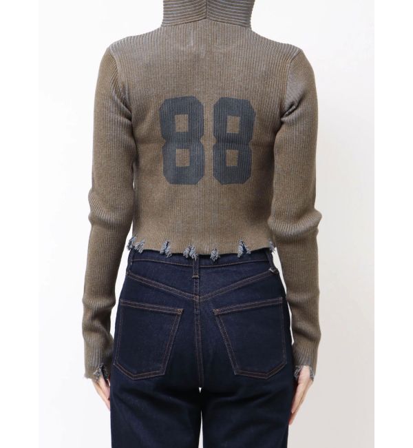 jouetie「コンパクトニットZIPフーディ」|ニット・セーター|