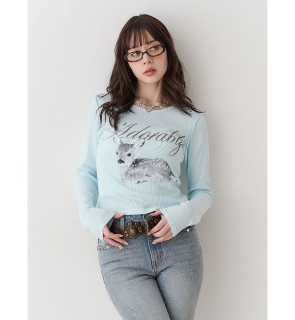 jouetie「バンビフィットロンT」|Tシャツ・カットソー|ブルー