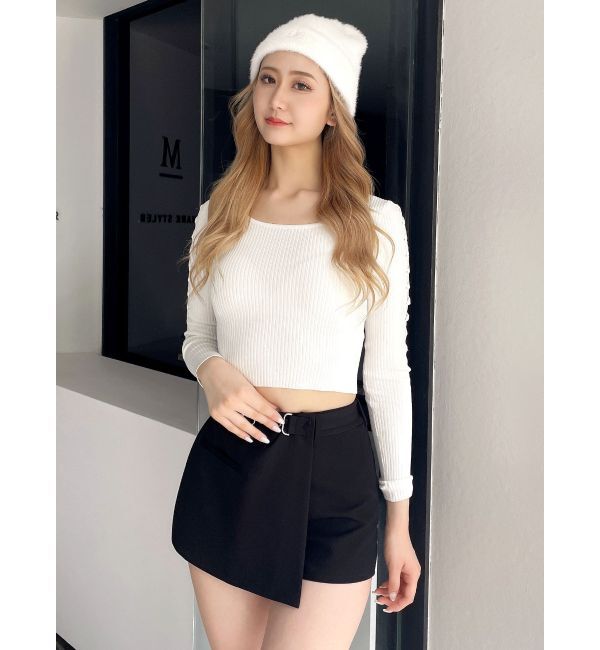 GYDA「Symmetry GYDAラップスカートライクショートパンツ」|スカート|