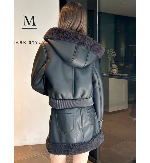 GYDA「フェイクレザーボアスカートライクショートパンツ【SETUP着用可】」|スカート|