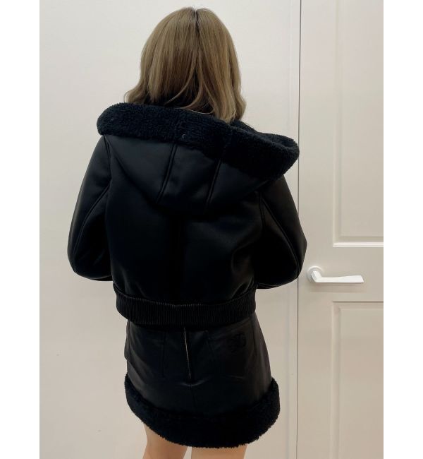 GYDA「フェイクレザーボアスカートライクショートパンツ【SETUP着用可】」|スカート|