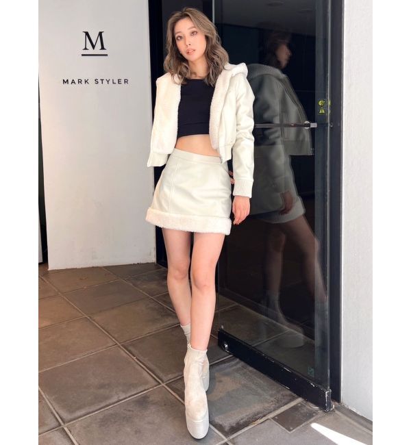 GYDA「フェイクレザーボアスカートライクショートパンツ【SETUP着用可】」|スカート|