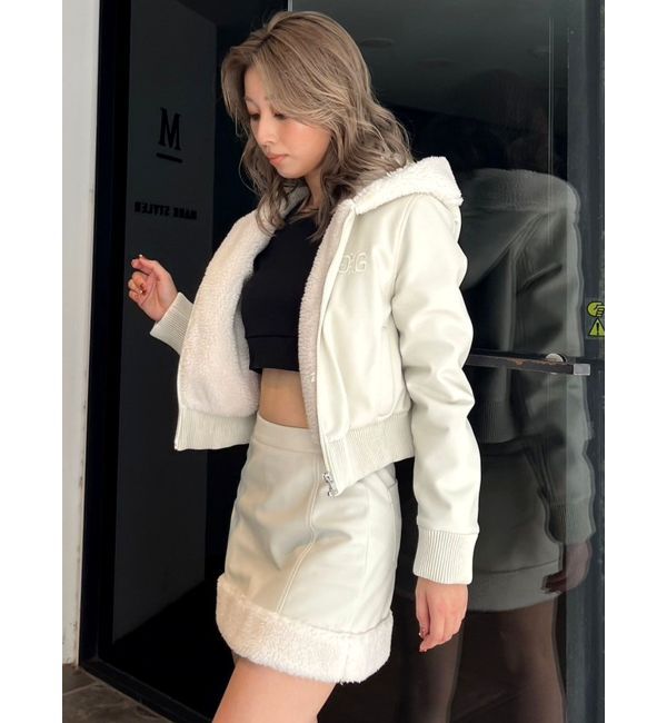 GYDA「フェイクレザーボアスカートライクショートパンツ【SETUP着用可】」|スカート|