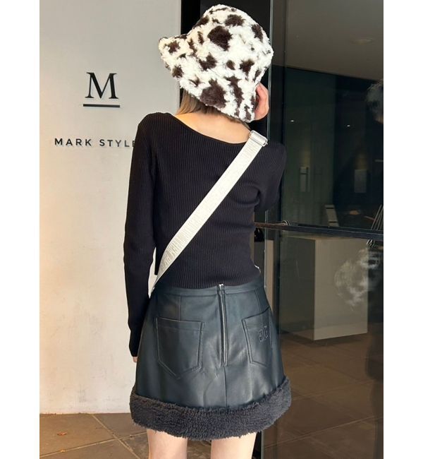 GYDA「フェイクレザーボアスカートライクショートパンツ【SETUP着用可】」|スカート|