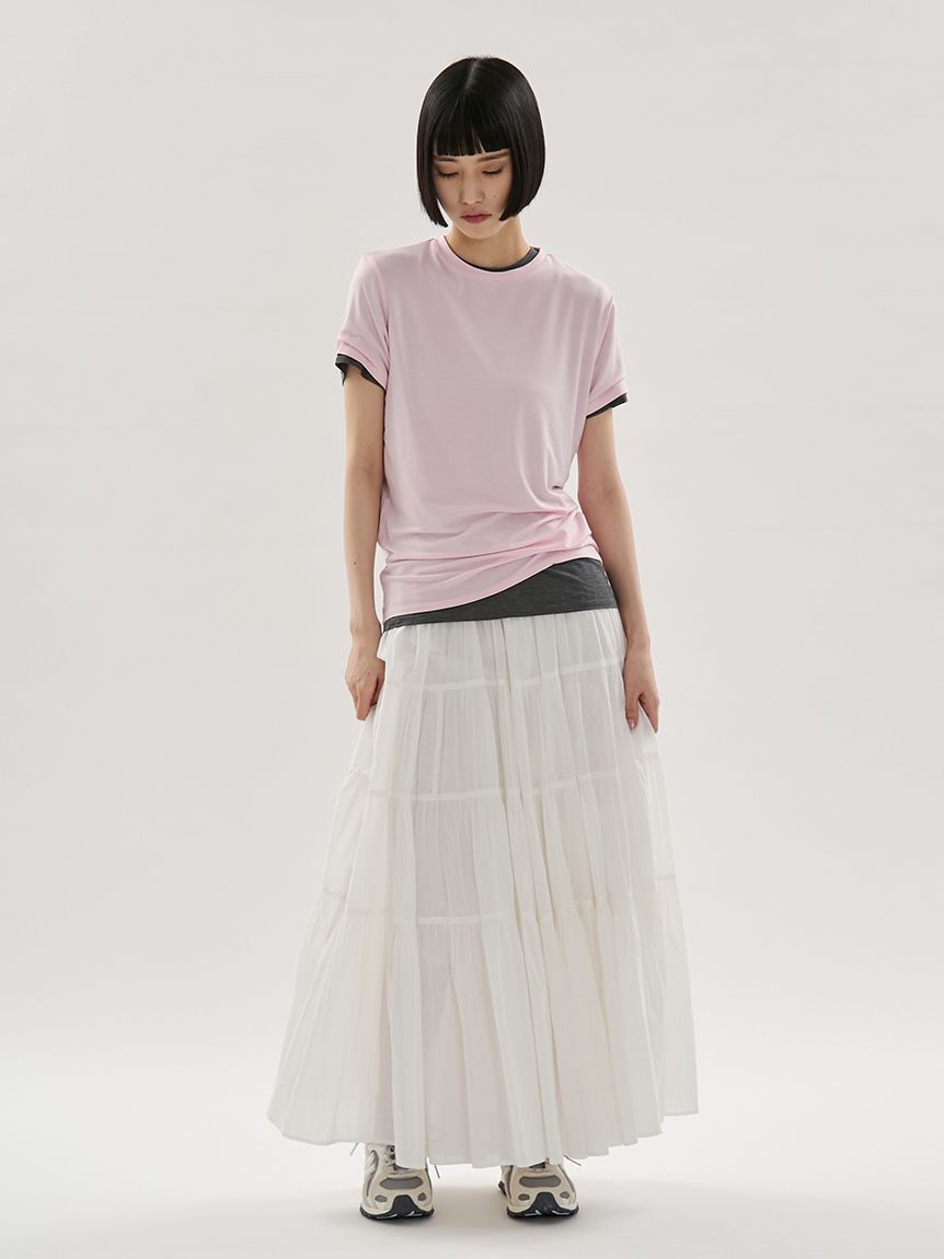 emmi atelier「コットンボリュームティアードスカート」|スカート|