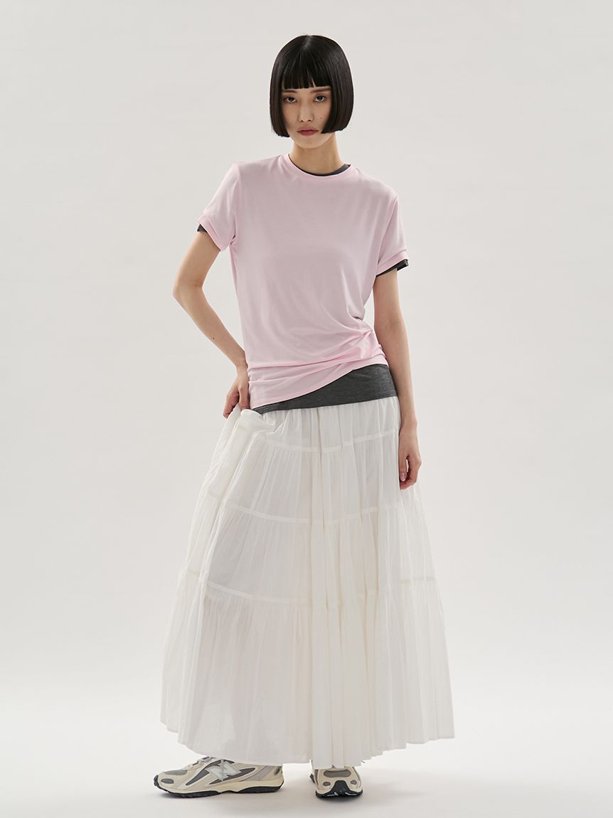 emmi atelier「コットンボリュームティアードスカート」|スカート|