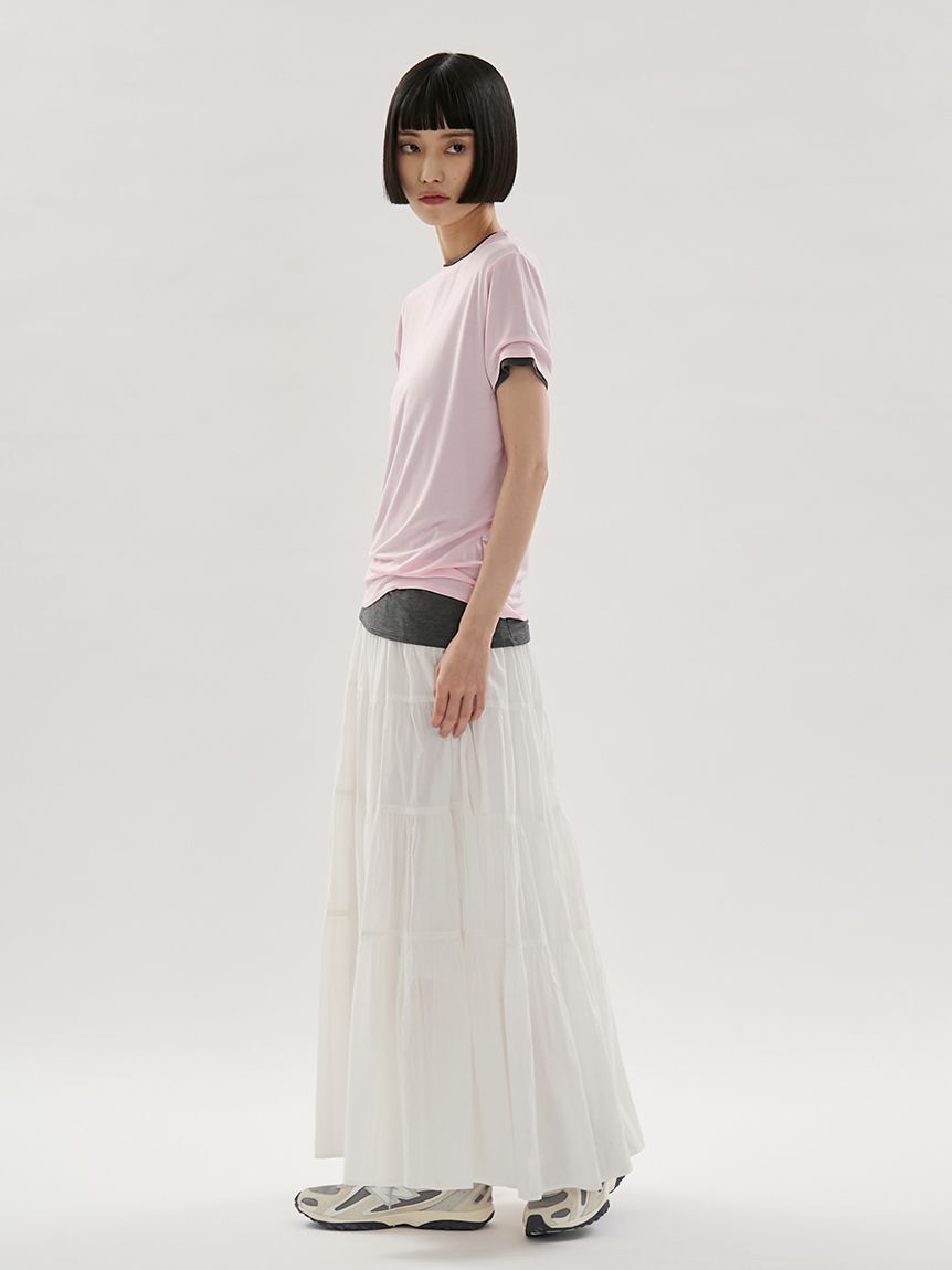 emmi atelier「コットンボリュームティアードスカート」|スカート|