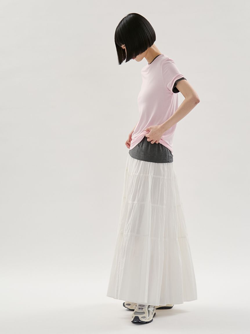 emmi atelier「コットンボリュームティアードスカート」|スカート|