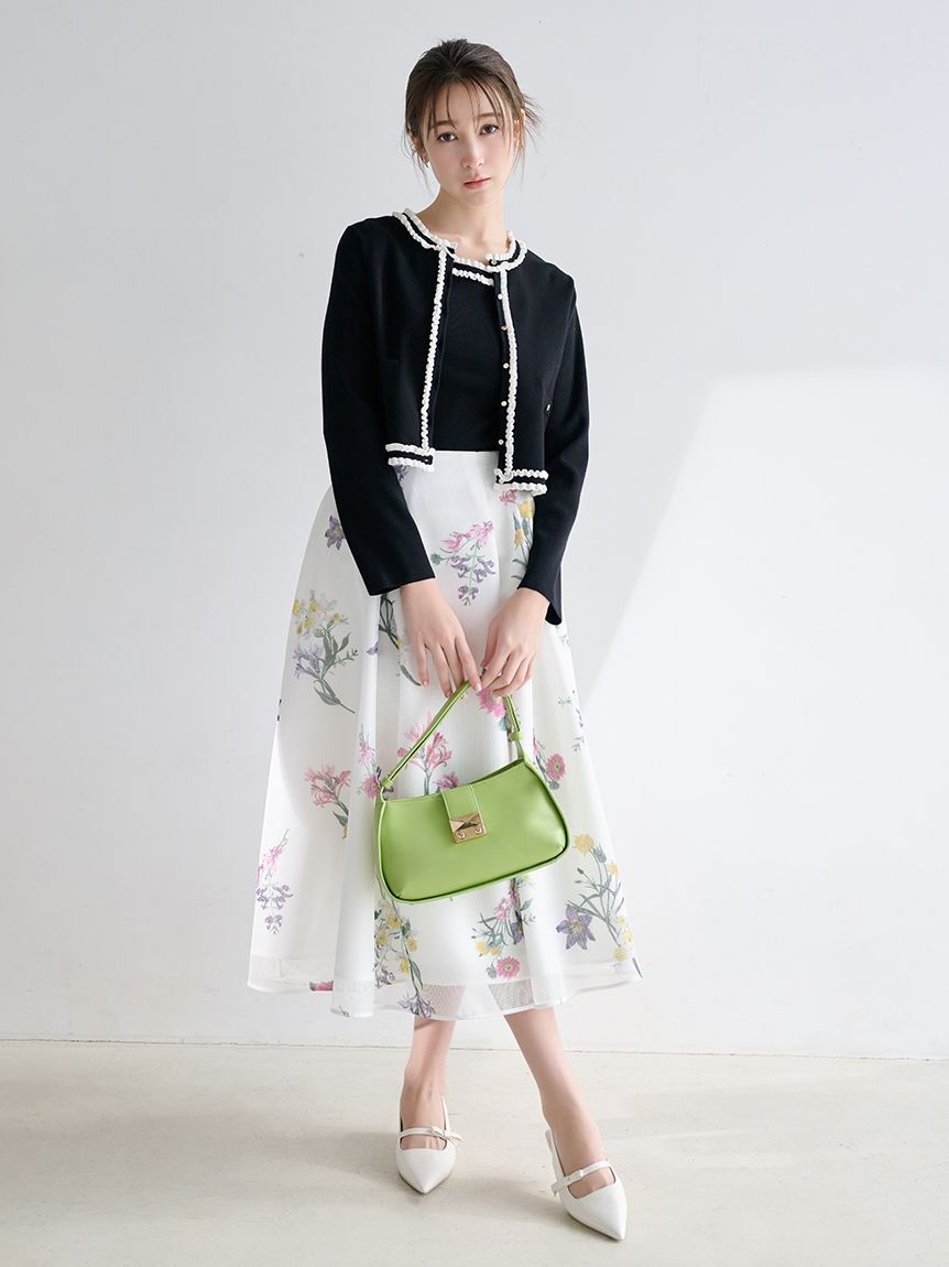 CELFORD「ミニメッシュフラワースカート」|スカート|