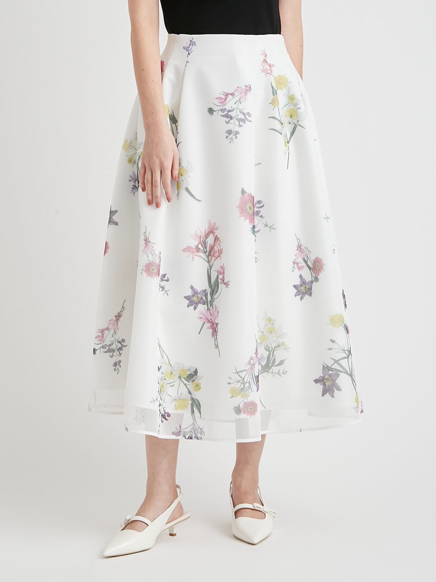 CELFORD「ミニメッシュフラワースカート」|スカート|