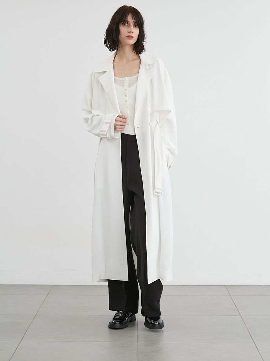 styling/「【セットアップ対応】ウエストギャザートレンチコート」|トレンチコート|