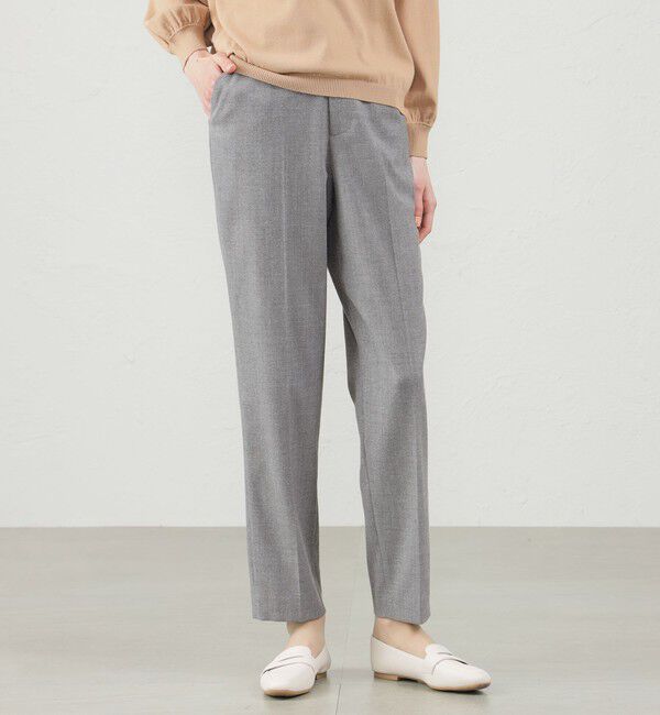 MACKINTOSH PHILOSOPHY「ウォッシャブルウールテーパードパンツ」|スラックス|グレー