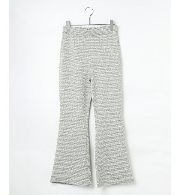 VENCE share style「ラメジャカードフレアパンツ」|デニム|