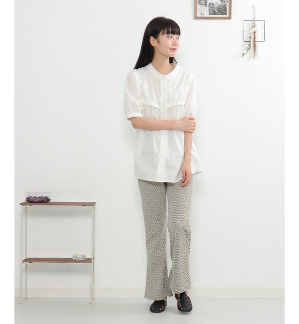 VENCE share style「ラメジャカードフレアパンツ」|デニム|